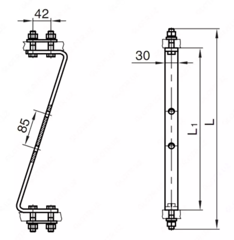 Ekranlarni mahkamlash tugunlari UKЭ-6В