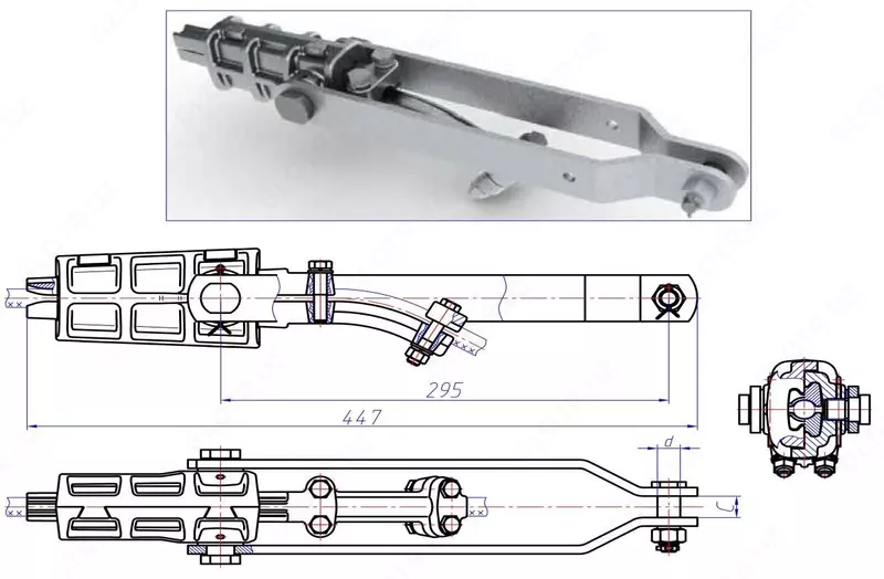 Зажимы натяжные клиновые ЗНК-20-3