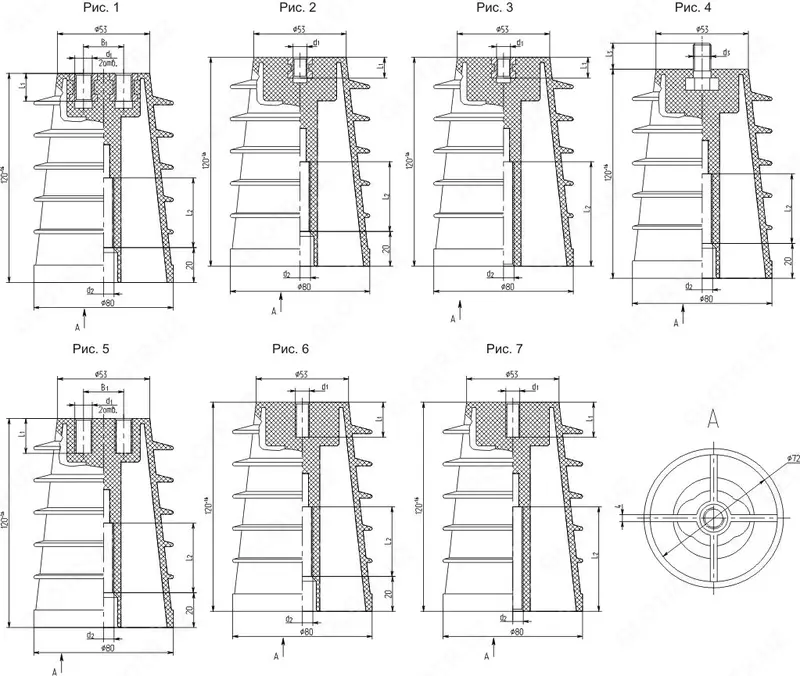 Изоляторы полимерные опорные ИОРП-Х-УХЛ1