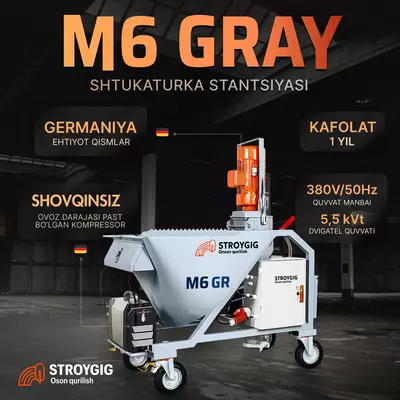 M6 GRAY – Современная штукатурная станция