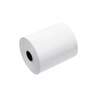 80×50 mm yengli “Nishon” termal lentasi (kvitansiya termal lentasi) oq