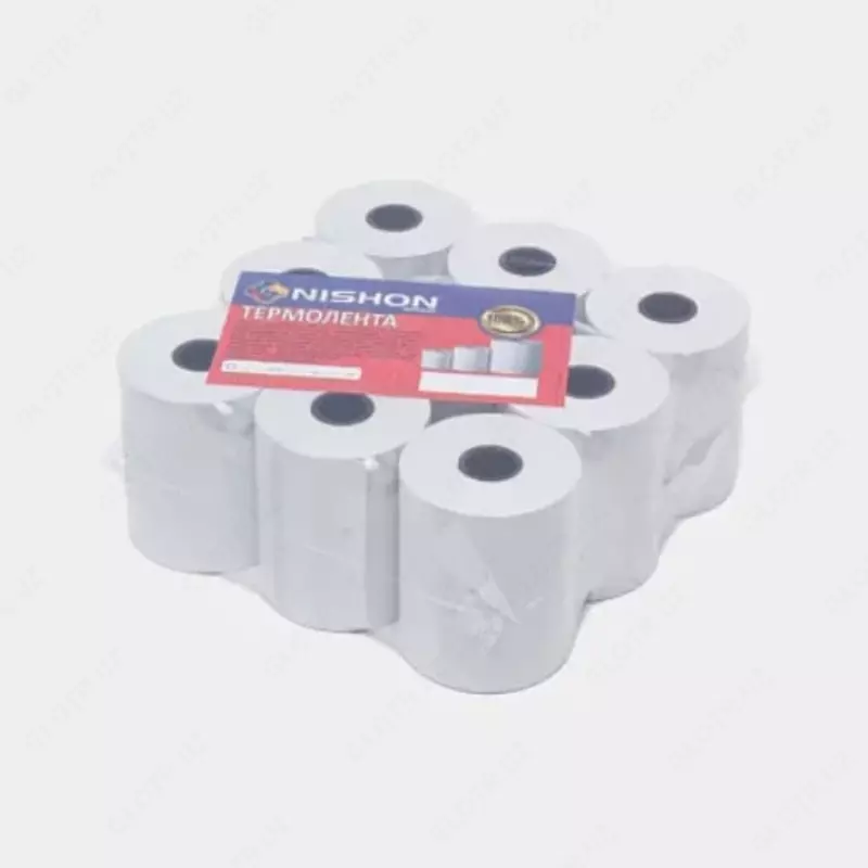 Термолента "Nishon" с втулкой 80×50 мм (чековая термолента) белая - 10 200 сум