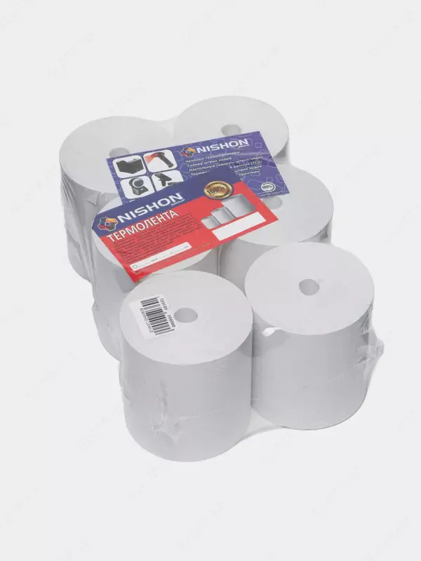 10 200 сум Термолента "Nishon" с втулкой 80×50 мм (чековая термолента) белая