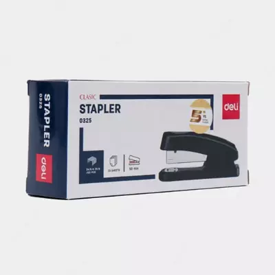 Kantselyariya stapler "Deli" 24/6 (Art. - 0325) Qora Chakana savdo