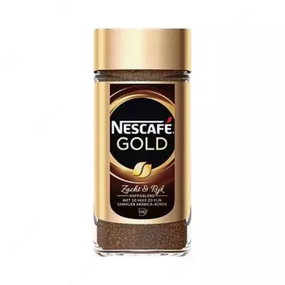 Кофе растворимый "NESCAFÉ" Gold, с добавлением натурального жареного молотого кофе 95 гр., стекл. банка