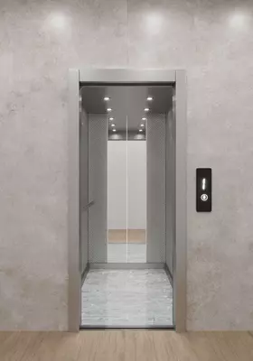Лифт с кабиной из текстурированного металла Только в розницу