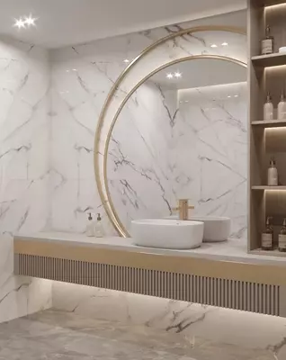 Devor panellari rangi Marmar oq 5 mm