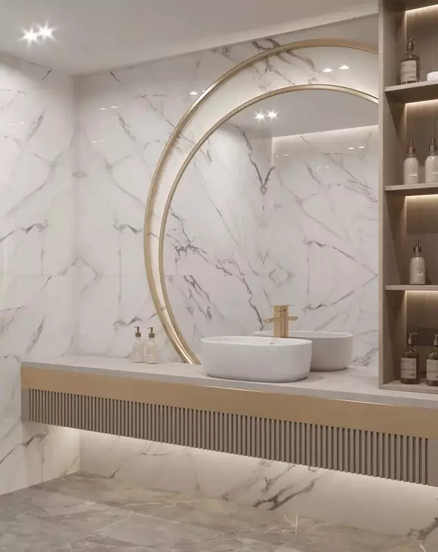 Devor panellari rangi Marmar oq 5 mm