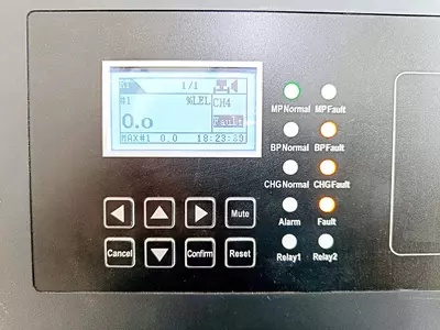   8 ta gaz analizatori (kontroller) uchun boshqaruv paneli KBD180