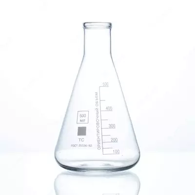 Коническая колба (колба Эрленмейра ) широкое горлышко 500 мл