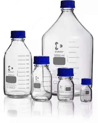 Лабораторная бутылка типа DURAN GL45 с завинчивающейся крышкой 500 мл