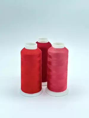 Шелковые нитки для вышивки. Полиэстер. Цвет: красный