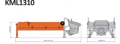 Линейный бетононасос kml1310 - Цена по запросу