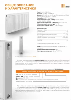 Panel radiator Prado 300x600