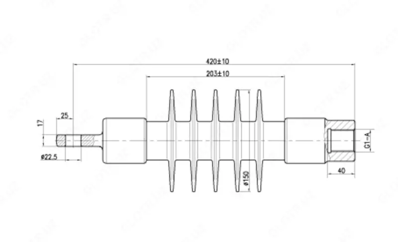 Фиксаторный изолятор ФСПКр 120-3/0