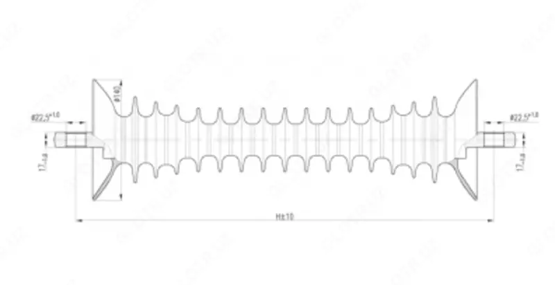 Натяжные стержневые полимерные птицезащищенные изоляторы НСПКр 120-3/0