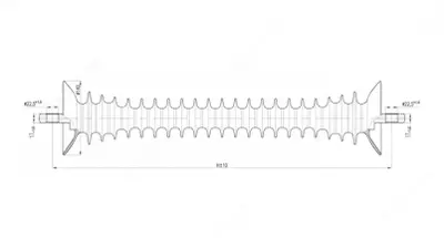 Натяжные стержневые полимерные птицезащищенные изоляторы НСПКр 120-25/1