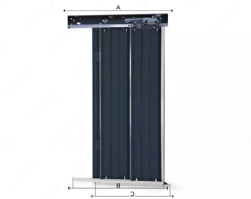  Teleskopik lift shaxta eshigi 70 sm 80 sm 90 sm - 