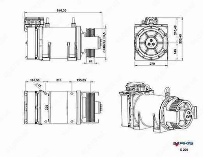  Mator Lift Uchun VOLPI 6 1kW (MRL SYSTEM) Chakana savdo