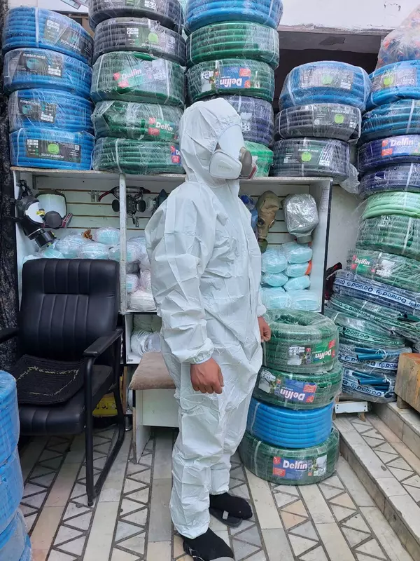  Защитный комбинезон с капюшоном одноразовые и многоразовые Оптом за шт - 