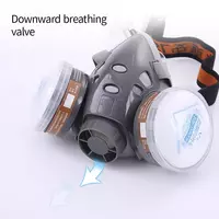   Yuzning yarim qismini qamrab oladigan respirator  gaz maskasi  filtr Changdan himoya  spreyi bo‘yash  pestitsidlar va kimyoviy tutun uchun niqob