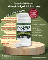 {0} so'mdan Xlortab Klin - Tozalash effektiga ega dezinfeksiyali tabletkalar (300 ta dona)