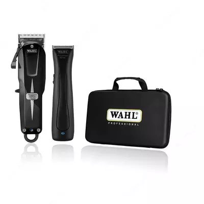Набор машинок в кейсе Wahl Cordless Combo Super Taper Cordless Black + Beret Stealth 08592-017H