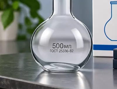 Колба плоскодонная П-1-500-29/32 со шлифом