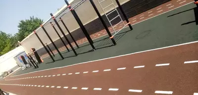 Окраска беговой дорожки