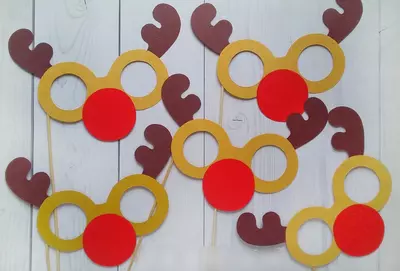 Фотобутафория для вечеринок и фотосессий "Рождественский олень"