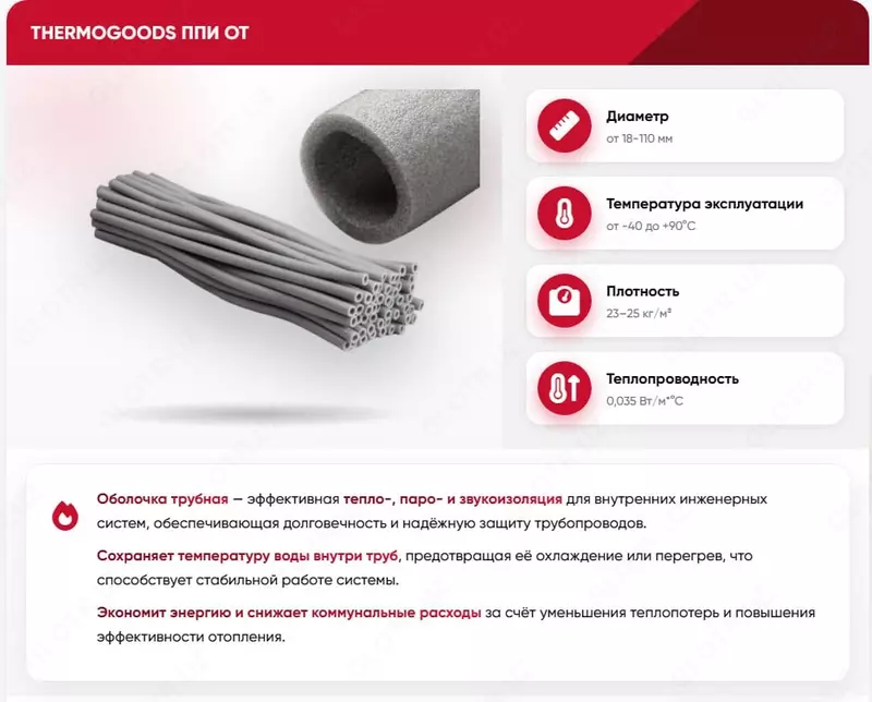 Труба изоляционная