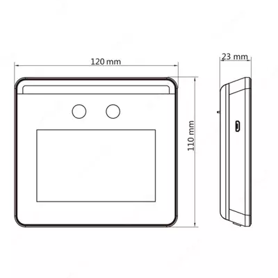 Yuzni aniqlash orqali kirish terminali DS-K1T331 - 