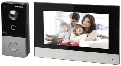   Hikvision DS-KIS603-P IP videodomofon to‘plami (ichki monitor + tashqi panel)