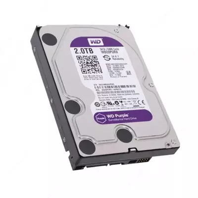  WD20PURX-78 WD Purple (Binafsha) 2TB HDD — videokuzatuv uchun professional disk  Hikvision (Original) - 