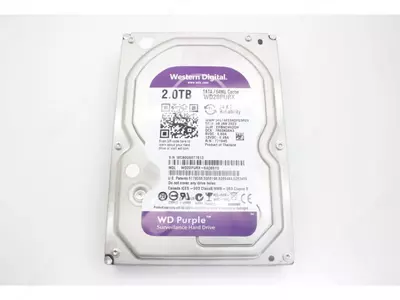 WD20PURX-78 WD Purple (Binafsha) 2TB HDD — videokuzatuv uchun professional disk  Hikvision (RES)