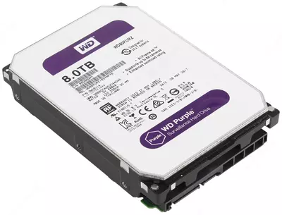   WD80PURX-78 WD Purple (Binafsha) 8TB HDD — videokuzatuv uchun professional disk  Hikvision (Original)
