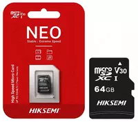HIKVISION Card 64GB — карта памяти microSD (Class 10  до 100 МБ/с)