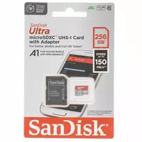   SanDisk Ultra microSD UHS-I 256GB — карта памяти (Class 10  до 100 МБ/с)