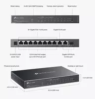   ES210GMP Omada 10-Port Gigabit Easy Managed Switch with 8-Port PoE+