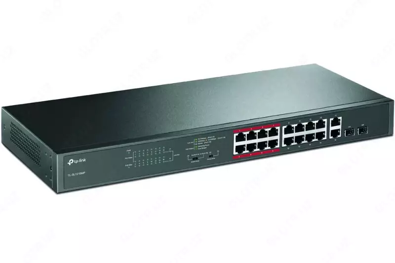 TL-SL1218P 16-Port PoE+ Rackmount Switch