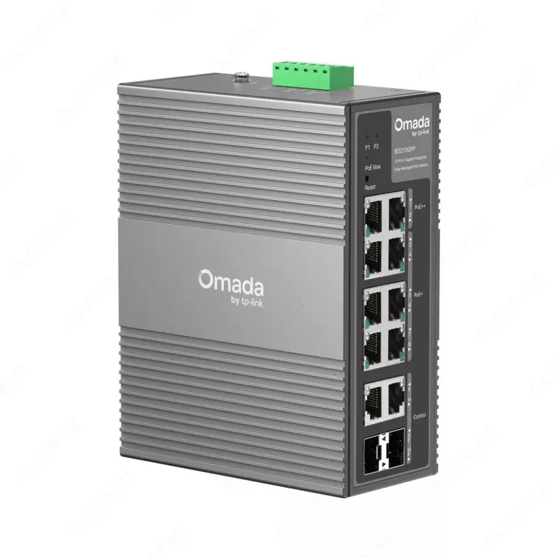 TP-Link Omada IES210GPP 10-Port Gigabit Industrial Easy Managed Switch with 6-Port PoE+ and 2-Port PoE++