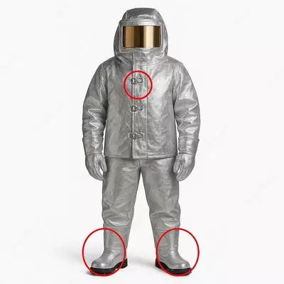   ТОК-500 — Теплоотражательный костюм с сапогами (до 500°C  Китай)