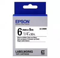 Лента Epson Tape LK‑2WBN Std Blk/Wht 6 mm × 9 m