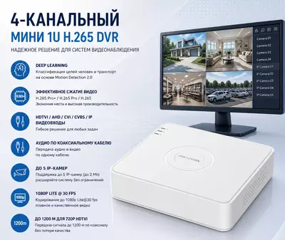 Видеорегистратор DS-7104HGHI-M1
