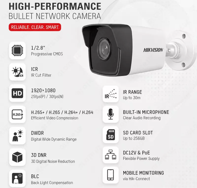 IP камера DS-2CD1023G0-IUF(2.8mm)(C)(O-STD)