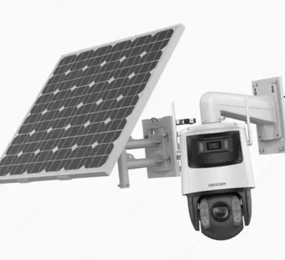  Simsiz quyosh paneli bilan 4G PT kuzatuv kamerasi DS-2DE2C400IWG-K/4G/C05S10 2.8MM