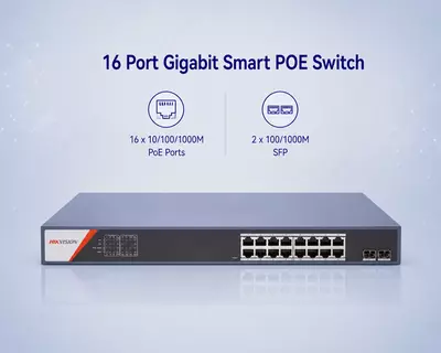 Коммутатор DS-3E1518P-SI-16P2F