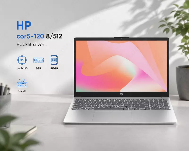 HP cor i5-120 8/512 Backlit silver