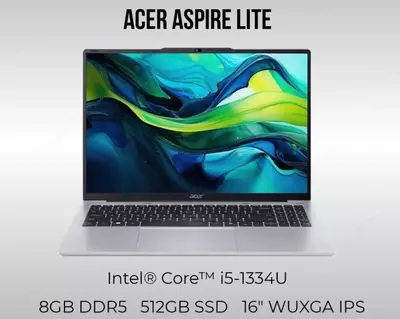 Ноутбук Acer lite i5/1334 8/512 16.1 wuxga