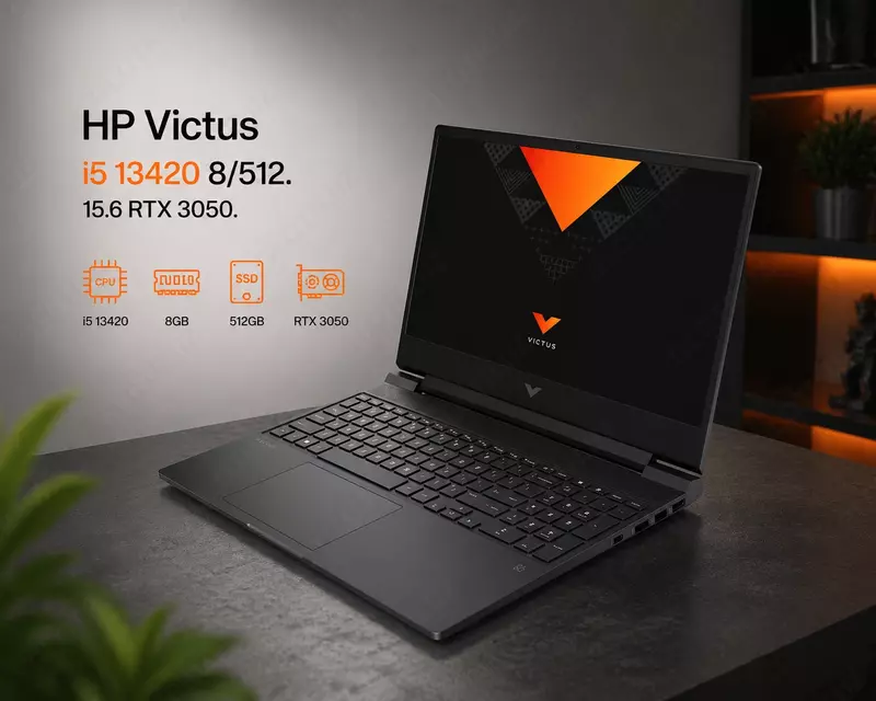 Ноутбук HP victus i5 13420 8/512. 15.6 rtx 3050